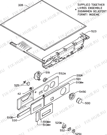 Взрыв-схема стиральной машины Zanussi ZT102 - Схема узла Command panel 037